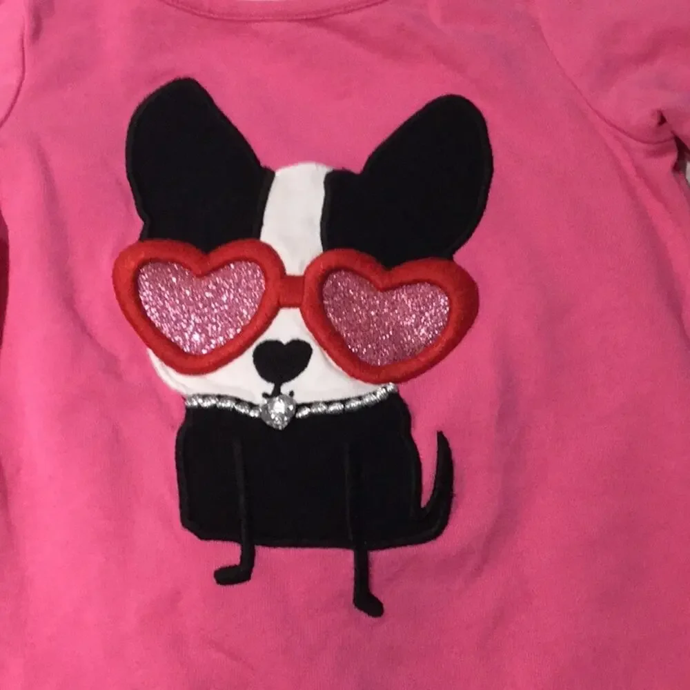 Dog sweatshirt w/cupcake leggings